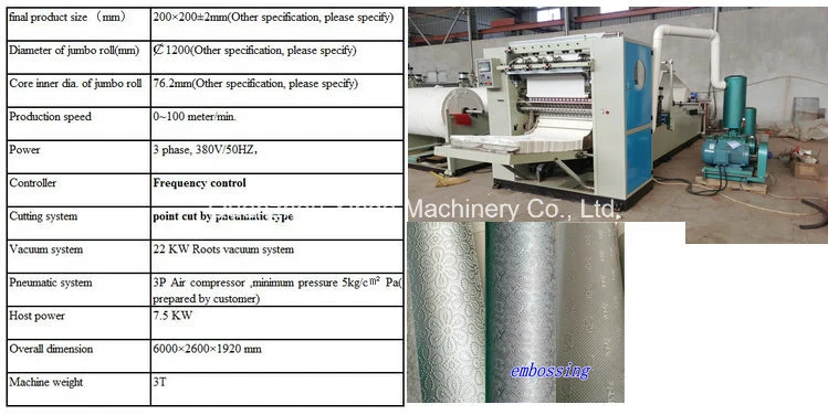 Full Automatic Facial Tissue Paper Production Line, Facial Tissue Packing and Cutting Machine