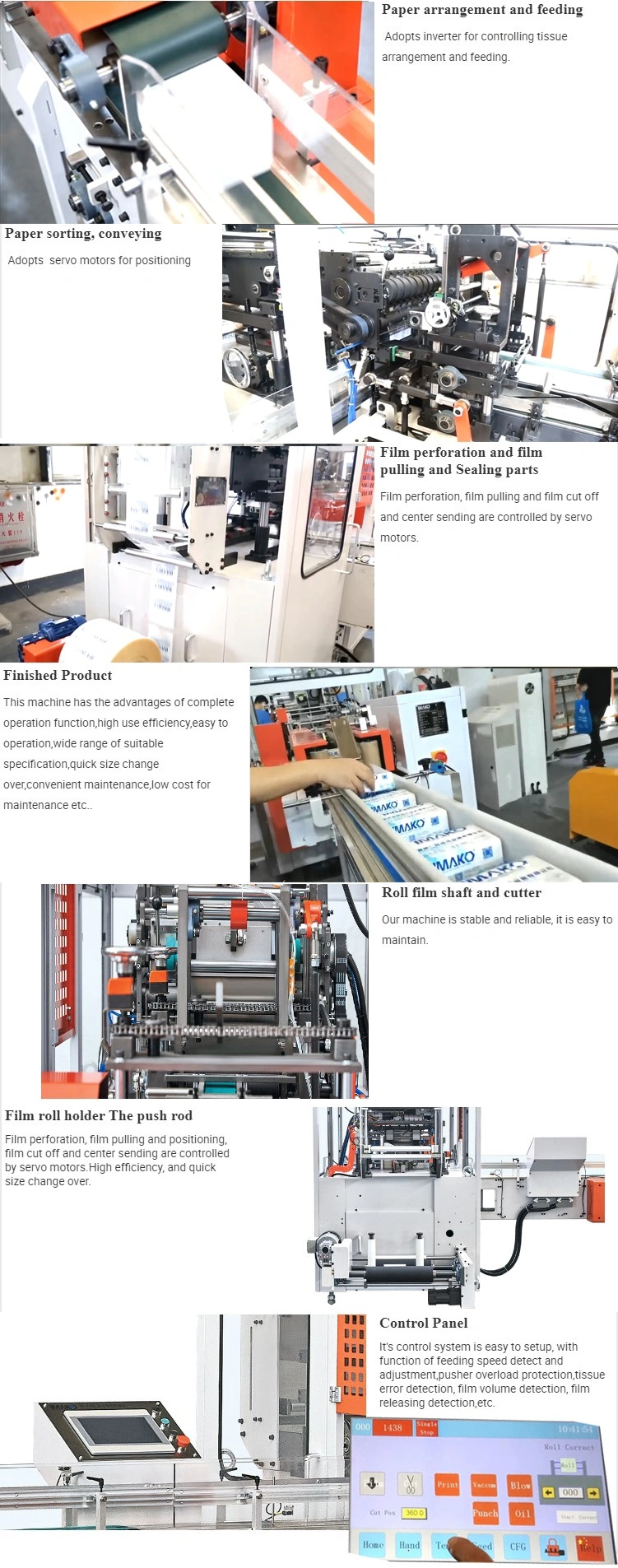 High Speed 100~160 Packs/Min Soft Serviettes/Napkin/Face/Facial Tissue Paper Packing Machine Cost