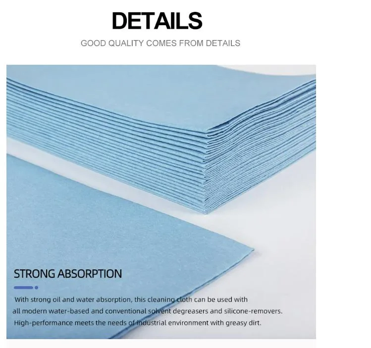 Big Blue Heavy Duty Industrial Wipes Jumbo Roll Disposable Non-Woven Fabrics Cleaning Cloths