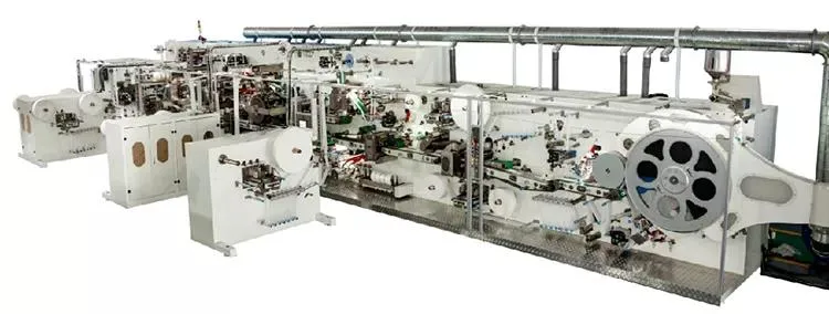 Dongguan Factory Price Automatic Under Pad Adult Baby Diaper Production Line Diapers Making Machine High-Speed Baby Diaper Wet Facial Wipes Making Machine