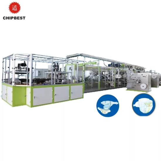 중국은 저렴한 가격의 아기 기저귀 성인 기저귀 탄성 허리띠 원료 아기 풀업 바지 만드는 기계를 만들었습니다.